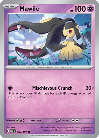 Mawile - 089/197 C - Scarlet & Violet Obsidian Flames - Pokemon TCG