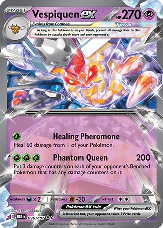 Vespiquen EX - 096/197 DR - Scarlet & Violet Obsidian Flames - Pokemon TCG