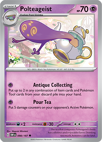 Polteageist - 098/197 UC - Scarlet & Violet Obsidian Flames - Pokemon TCG