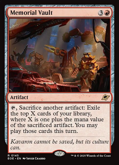 Memorial Vault - Edge of Eternities EOE - NM - 0145 R (Foil)