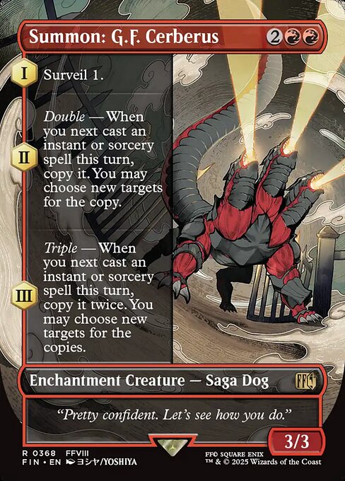Summon: G.F. Cerberus - Final Fantasy FIN - NM - 0368 R (Borderless)