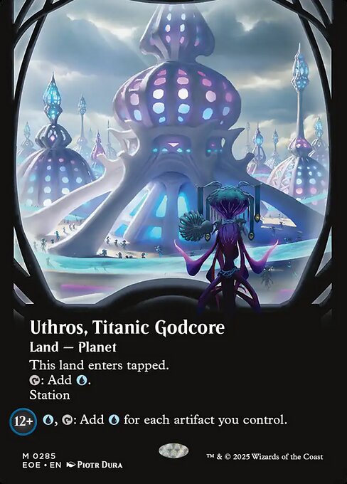 Uthros, Titanic Godcore - Edge of Eternities EOE - NM - 0285 M (Showcase Foil)