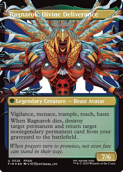Ragnarok, Divine Deliverance - Final Fantasy FIN - NM - 526b U (Borderless Surge Foil)