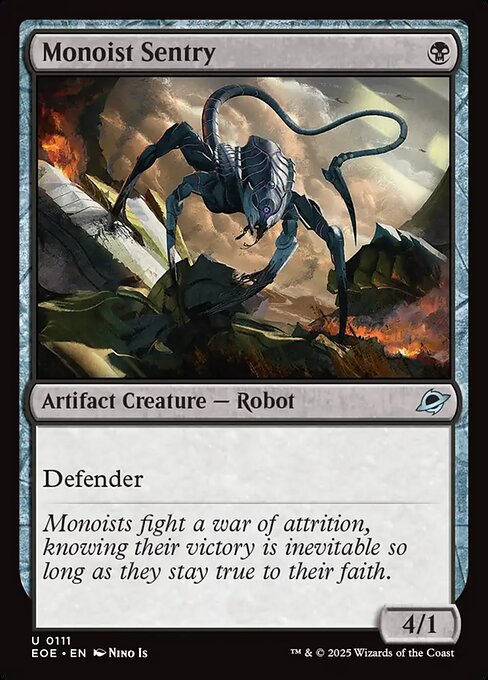 Monoist Sentry - Edge of Eternities EOE - NM - 0111 U (Foil)