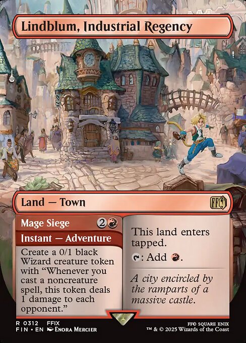 Lindblum, Industrial Regency // Mage Siege - Final Fantasy FIN - NM - 0312 R (Borderless Foil)