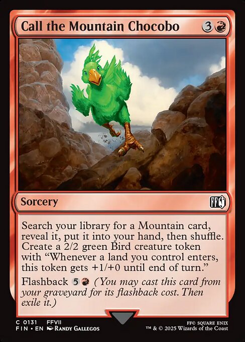 Call the Mountain Chocobo - Final Fantasy FIN - NM - 0131 C (Foil)