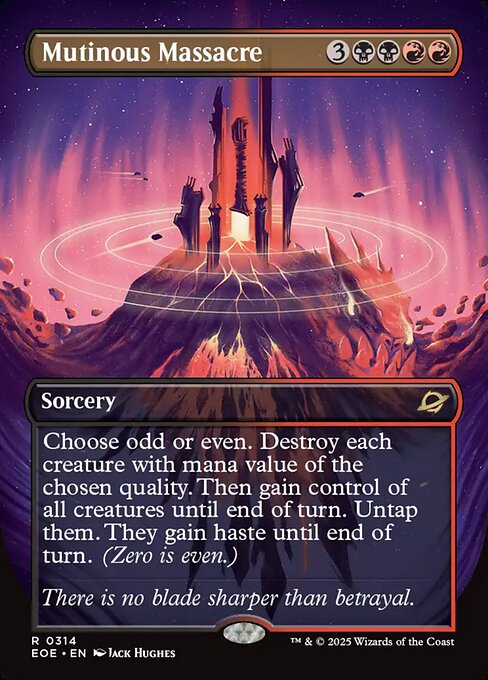 Mutinous Massacre - Edge of Eternities EOE - NM - 0314 R (Borderless Foil)