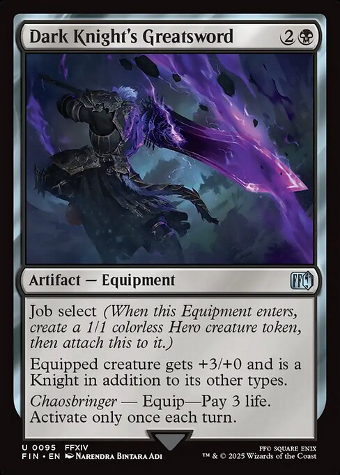 Dark Knight's Greatsword - Final Fantasy FIN - NM - 0095 U (Foil)