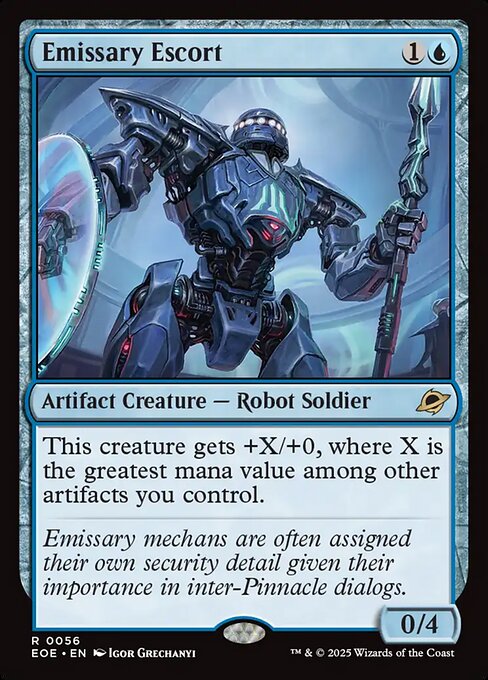 Emissary Escort - Edge of Eternities EOE - NM - 0056 R (Foil)