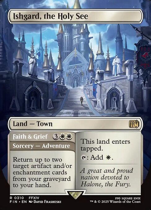 Ishgard, the Holy See // Faith & Grief - Final Fantasy FIN - NM - 0310 R (Borderless Foil)