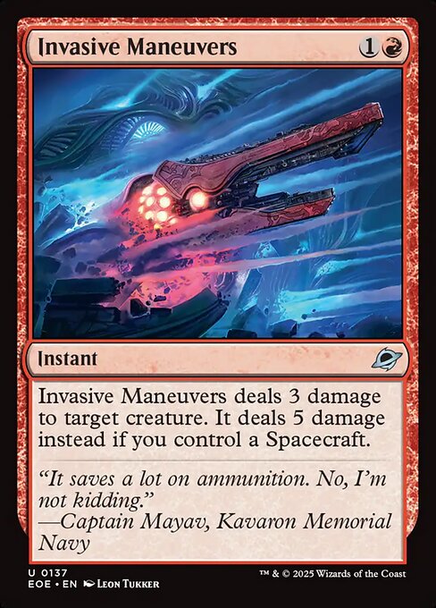 Invasive Maneuvers - Edge of Eternities EOE - NM - 0137 U (Foil)