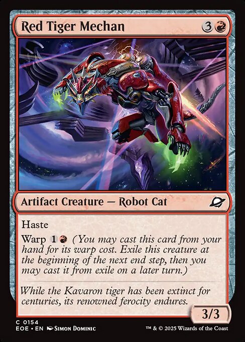 Red Tiger Mechan - Edge of Eternities EOE - NM - 0154 C (Foil)