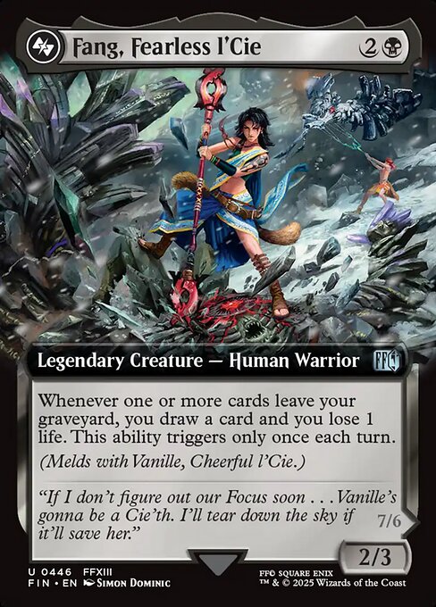 Fang, Fearless l'Cie - Final Fantasy FIN - NM - 0446 U (Extended Foil)