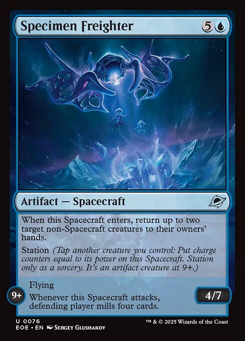 Specimen Freighter - Edge of Eternities EOE - NM - 0076 U (Full Art Foil)