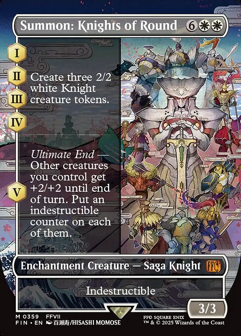 Summon: Knights of Round - Final Fantasy FIN - NM - 0359 M (Borderless Foil)