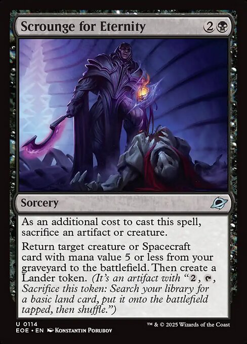 Scrounge for Eternity - Edge of Eternities EOE - NM - 0114 U (Foil)