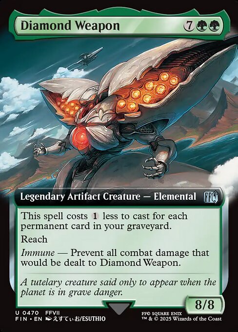 Diamond Weapon - Final Fantasy FIN - NM - 0470 U (Extended Foil)