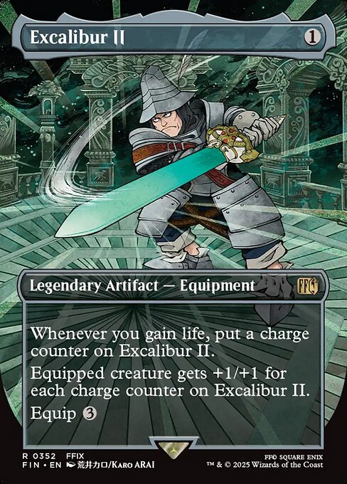 Excalibur II - Final Fantasy FIN - NM - 0352 R (Borderless Foil)