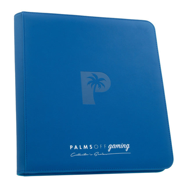 Collector's Series 12 Pocket Zip Trading Card Binder - BLUE - Palms Off Gaming