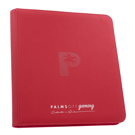 Collector's Series 12 Pocket Zip Trading Card Binder - RED - Palms Off Gaming