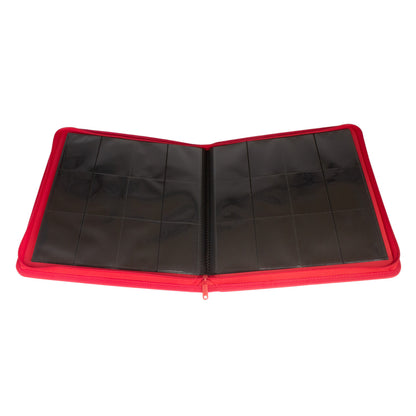 Collector's Series 12 Pocket Zip Trading Card Binder - RED - Palms Off Gaming