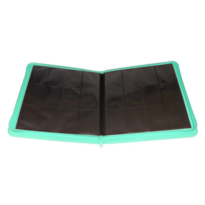 Collector's Series 12 Pocket Zip Trading Card Binder - TURQUOISE - Palms Off Gaming