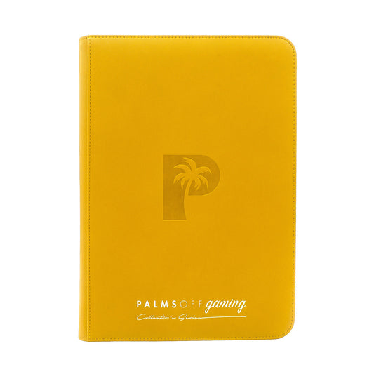 Collector's Series 9 Pocket Zip Trading Card Binder - YELLOW - Palms Off Gaming