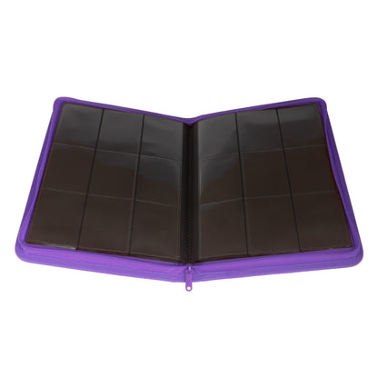 Collector's Series 9 Pocket Zip Trading Card Binder - PURPLE - Palms Off Gaming