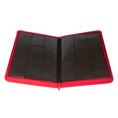 Collector's Series 9 Pocket Zip Trading Card Binder - RED - Palms Off Gaming
