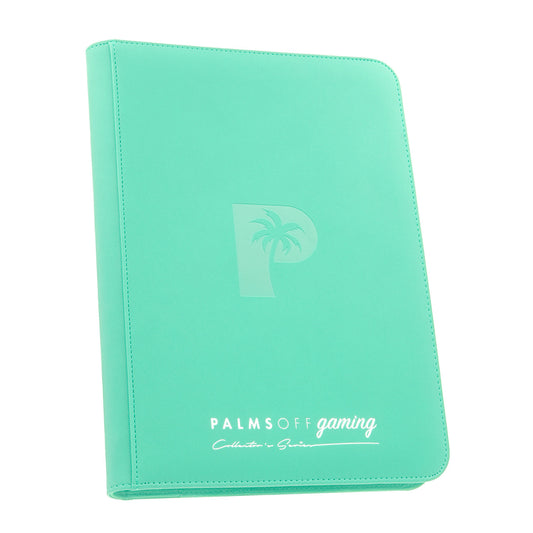 Collector's Series 9 Pocket Zip Trading Card Binder - TURQUOISE - Palms Off Gaming