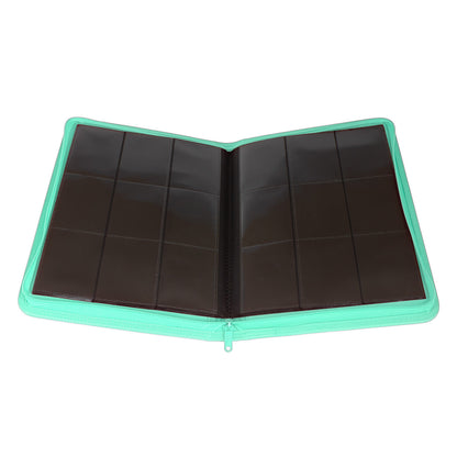 Collector's Series 9 Pocket Zip Trading Card Binder - TURQUOISE - Palms Off Gaming
