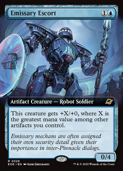 Emissary Escort - Edge of Eternities EOE - NM - 0326 R (Extended Foil)