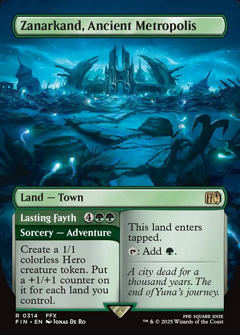 Zanarkand, Ancient Metropolis // Lasting Fayth - Final Fantasy FIN - NM - 0314 R (Borderless Foil)