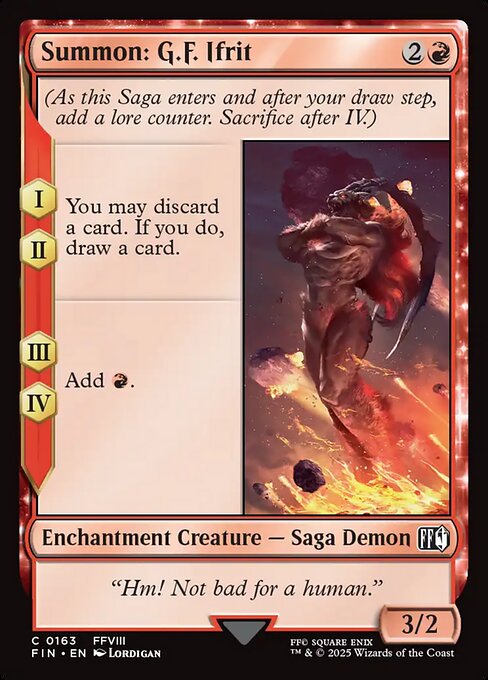 Summon: G.F. Ifrit - Final Fantasy FIN - NM - 0163 C (Foil)