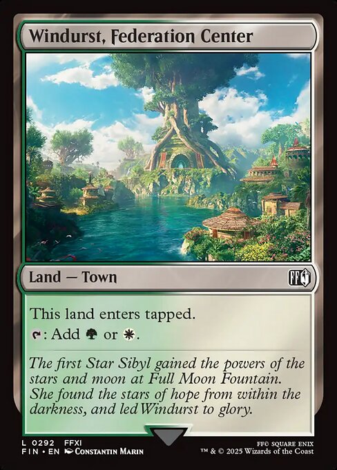 Windurst, Federation Center - Final Fantasy FIN - NM - 0292 C (Foil)