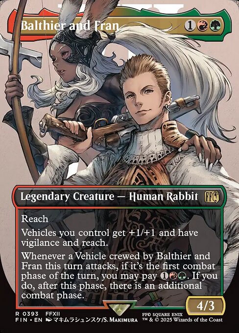 Balthier and Fran - Final Fantasy FIN - NM - 0393 R (Borderless Foil)