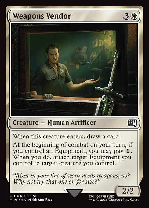 Weapons Vendor - Final Fantasy FIN - NM - 0040 C (Foil)