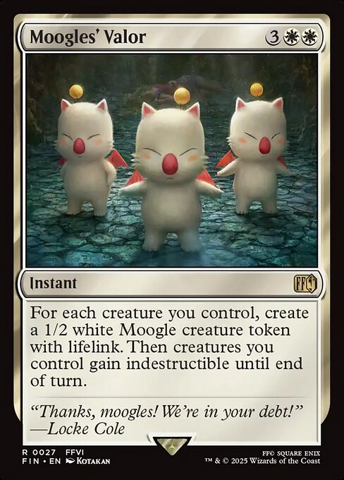 Moogles' Valor - Final Fantasy FIN - NM - 0027 R (Foil)