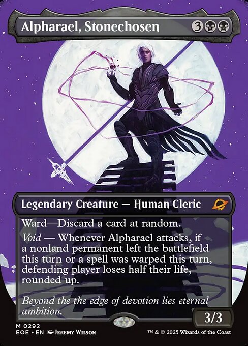 Alpharael, Stonechosen - Edge of Eternities EOE - NM - 0292 M (Borderless Foil)