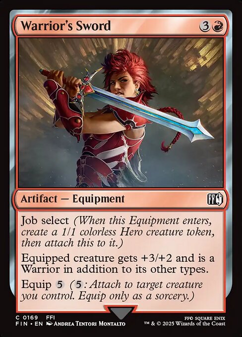 Warrior's Sword - Final Fantasy FIN - NM - 0169 C (Foil)