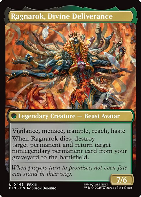 Ragnarok, Divine Deliverance - Final Fantasy FIN - NM - 446b U (Extended Foil)