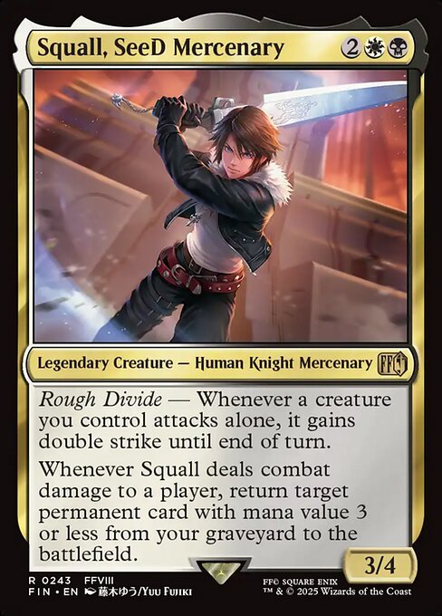 Squall, SeeD Mercenary - Final Fantasy FIN - NM - 0243 R (Foil)