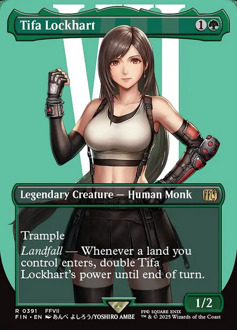 Tifa Lockhart - Final Fantasy FIN - NM - 0391 R (Borderless Foil)