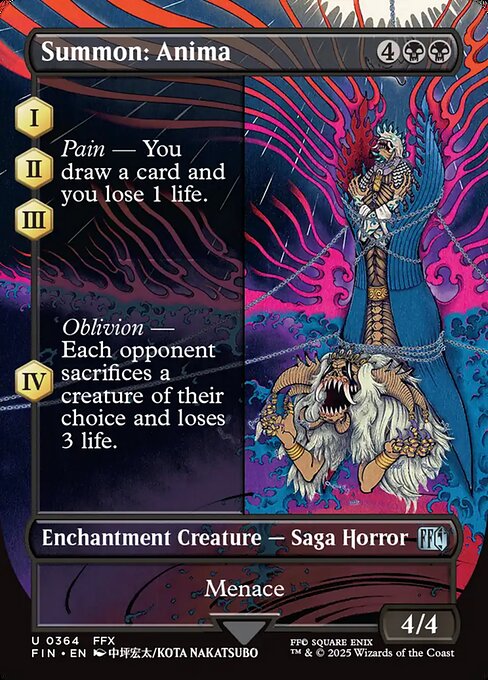 Summon: Anima - Final Fantasy FIN - NM - 0364 U (Borderless Foil)