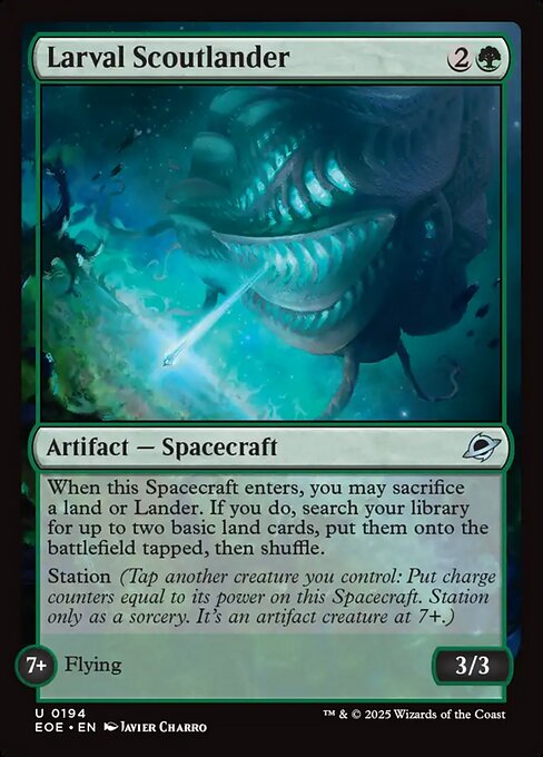 Larval Scoutlander - Edge of Eternities EOE - NM - 0194 U (Full Art Foil)