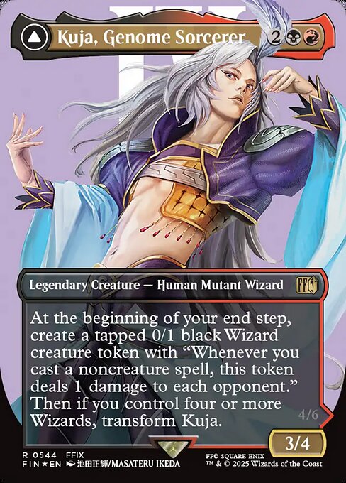 Kuja, Genome Sorcerer // Trance Kuja, Fate Defied - Final Fantasy FIN - NM - 0544 R (Borderless Surge Foil)