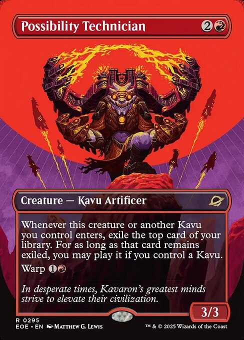 Possibility Technician - Edge of Eternities EOE - NM - 0295 R (Borderless Foil)