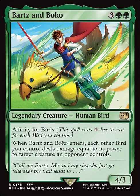 Bartz and Boko - Final Fantasy FIN - NM - 0175 R (Foil)