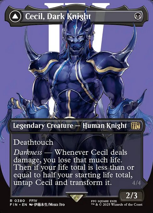 Cecil, Dark Knight // Cecil, Redeemed Paladin - Final Fantasy FIN - NM - 0380 R (Borderless)