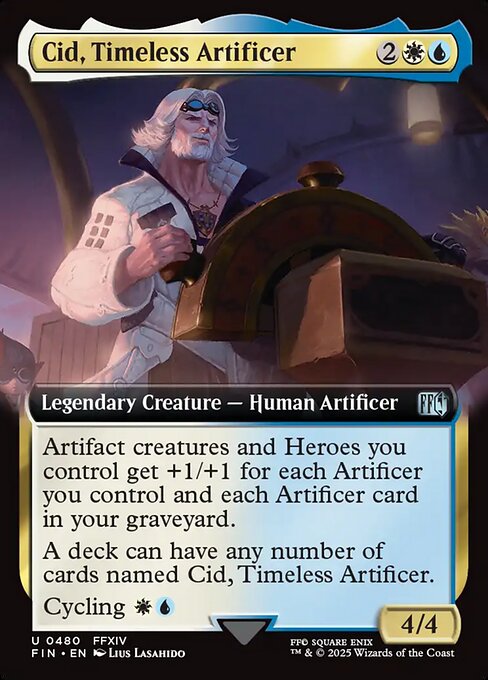 Cid, Timeless Artificer - Final Fantasy FIN - NM - 0480 U (Extended Foil)